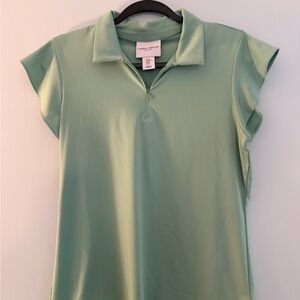 Laura Ashley Green Fitted Golf Polo Shirt